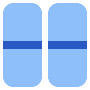Dashboard Vertical Rectangle Half Icon from Core Flat Set