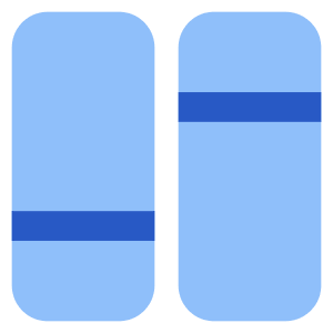 Dashboard Vertical Rectangle Split 1 Icon from Core Flat Set