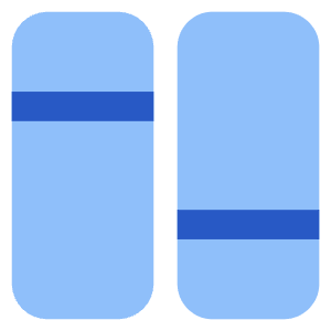 Dashboard Vertical Rectangle Split 2 Icon from Core Flat Set