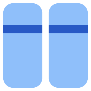Dashboard Vertical Rectangle Split Top Icon from Core Flat Set