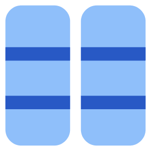 Dashboard Vertical Rectangle Thirds Icon from Core Flat Set