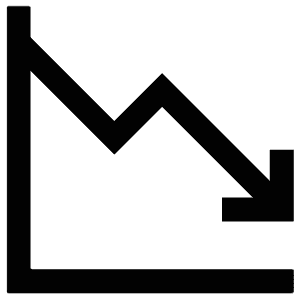 Arrow Down Chart Icon from Atlas Line Set