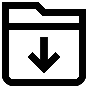 Arrow Down Folder Icon from Atlas Line Set