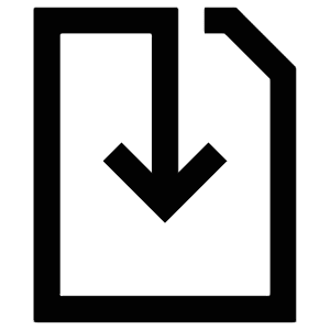 Arrow Down Page Icon from Atlas Line Set