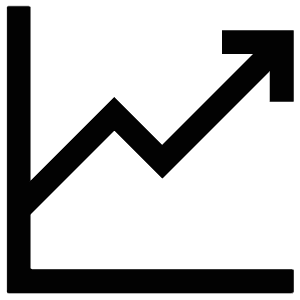Arrow Up Graph Icon from Atlas Line Set