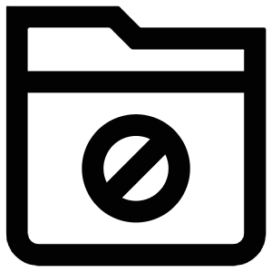 Block Folder Icon from Atlas Line Set