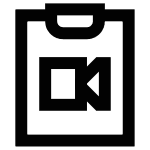 Clipboard Video Icon from Atlas Line Set