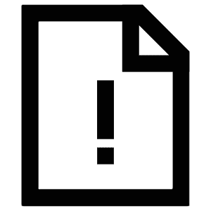 Exclamation File Icon from Atlas Line Set
