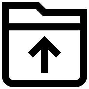 Folder Arrow Up Icon from Atlas Line Set