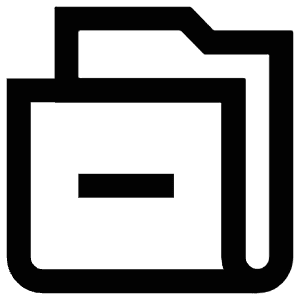 Folder Minus Icon from Atlas Line Set