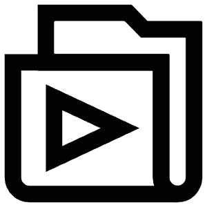 Folder Play Icon from Atlas Line Set