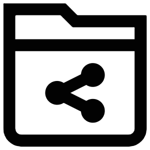 Folder Sharing Icon from Atlas Line Set