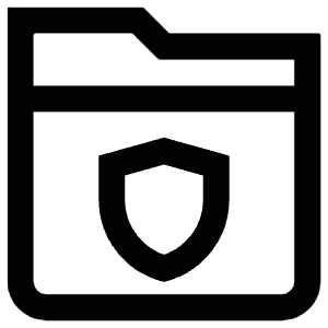 Folder Shield Icon from Atlas Line Set