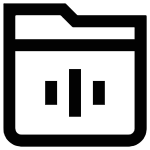 Folder Sound Icon from Atlas Line Set