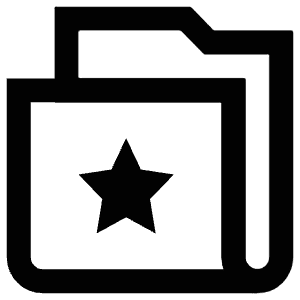 Folder Star Icon from Atlas Line Set