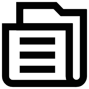 Folder Text Icon from Atlas Line Set