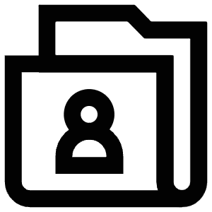 Folder User Icon from Atlas Line Set