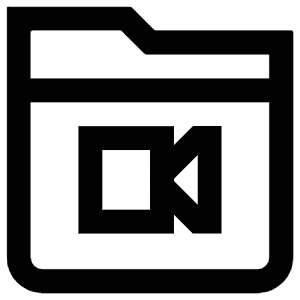 Folder Video Icon from Atlas Line Set