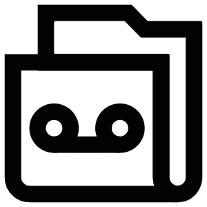 Folder Voice Icon from Atlas Line Set