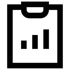 Graph Lines Clipboard Icon from Atlas Line Set