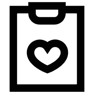 Heart Clipboard Icon from Atlas Line Set