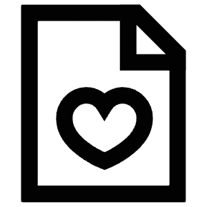 Heart File Icon from Atlas Line Set