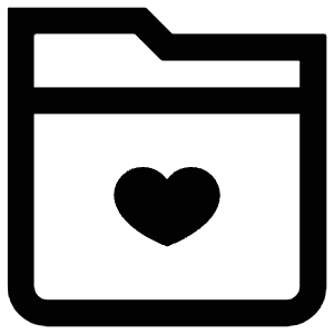 Heart Folder Icon from Atlas Line Set