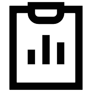Lines Graph Clipboard Icon from Atlas Line Set