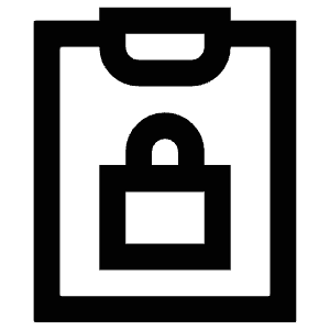 Lock Clipboard Icon from Atlas Line Set