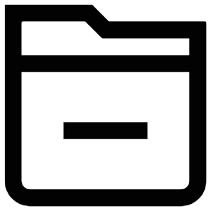 Minus Folder Icon from Atlas Line Set