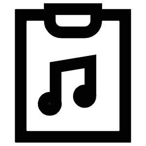 Music Clipboard Icon from Atlas Line Set