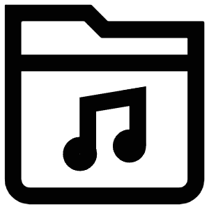Music Folder Icon from Atlas Line Set