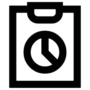 Pie Chart Clipboard Icon from Atlas Line Set