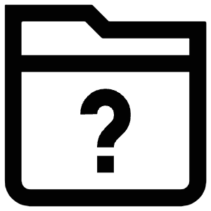 Question Folder Icon from Atlas Line Set