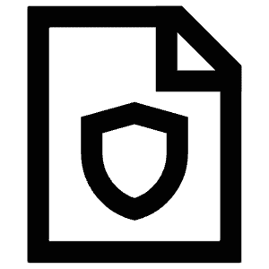 Shield File Icon from Atlas Line Set