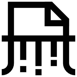 Shred File Icon from Atlas Line Set
