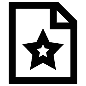 Star File Icon from Atlas Line Set