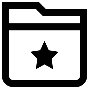 Star Folder Icon from Atlas Line Set