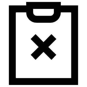 Xmark Clipboard Icon from Atlas Line Set