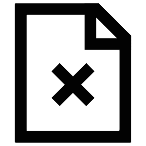 Xmark File Icon from Atlas Line Set