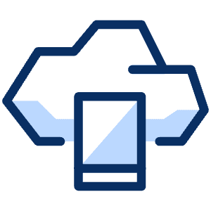 Cloud Smart Mobile Phone Icon from Cyber Duotone - Free Set