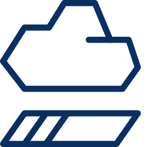 Cloud Transfer Half Icon from Cyber Line - Free Set