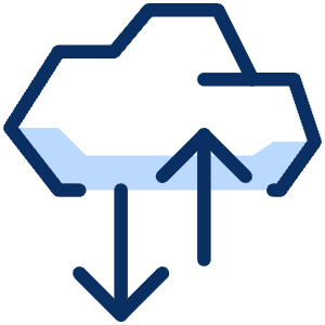 Cloud Upload Download Data Transfer Icon from Cyber Duotone - Free Set