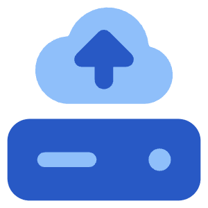 Server Cloud Drive Upload Backup Icon from Core Flat Set