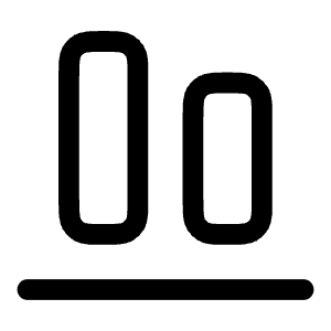 Align Bottom Icon from Solar Linear Set