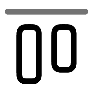 Align Top Icon from Solar Line Duotone Set