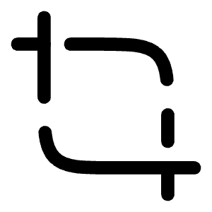 Crop Minimalistic Icon from Solar Broken Set