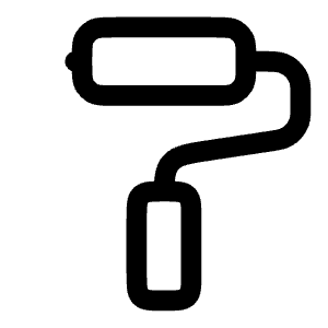 Paint Roller Icon from Solar Linear Set