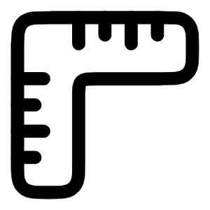 Ruler Angular Icon from Solar Linear Set