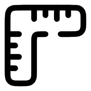 Ruler Angular Icon from Solar Broken Set